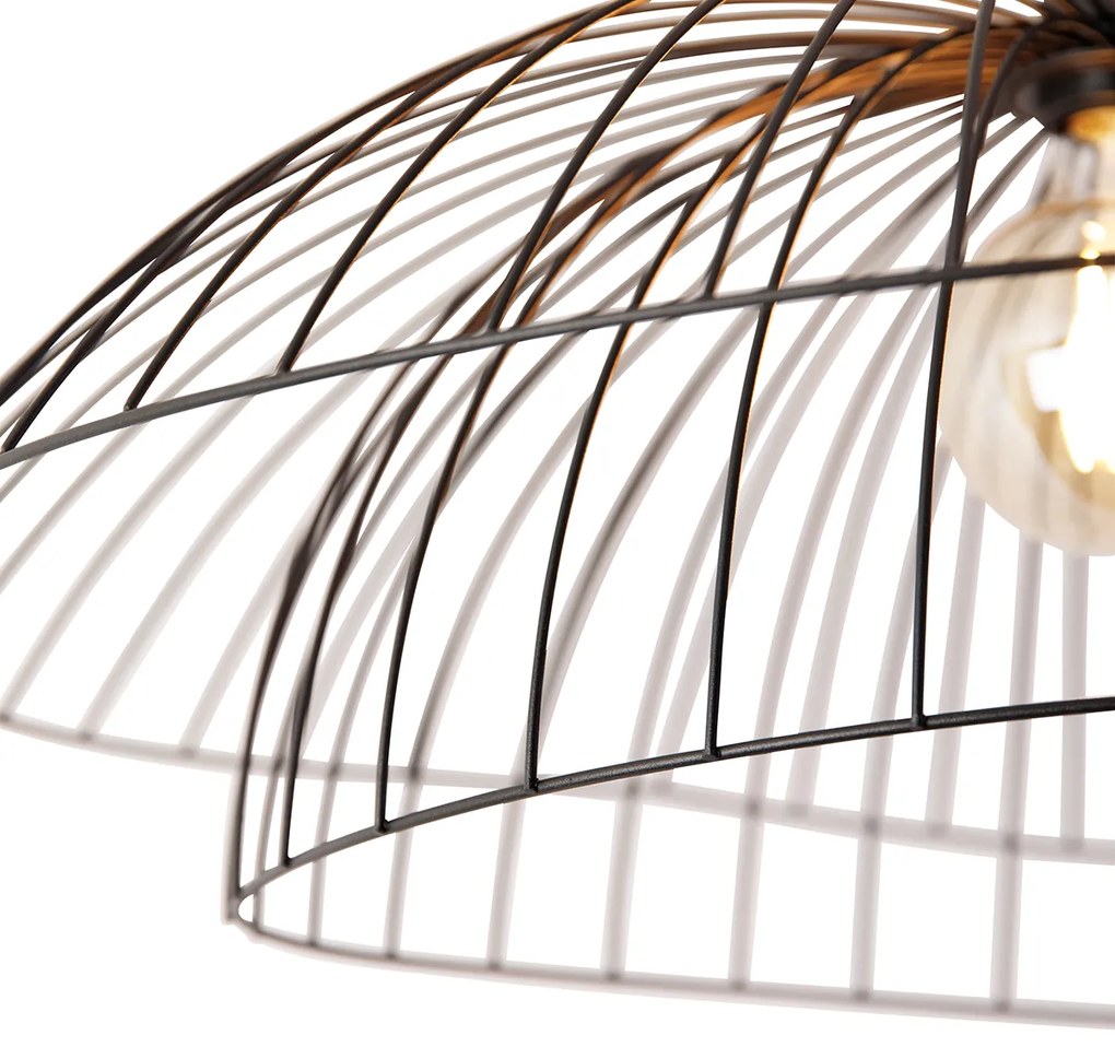 Smart plafondlamp zwart 60 cm incl. Wifi G95 - Pua