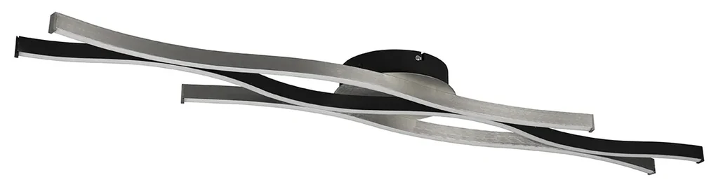 Design plafondlamp zwart met zilver incl. LED dimbaar - Blaze Design Binnenverlichting Lamp