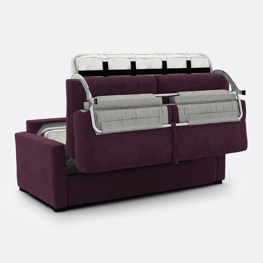 2, 3 of 4 zits slaapbank, Comfort Bultex®, fluweel, TIMOR