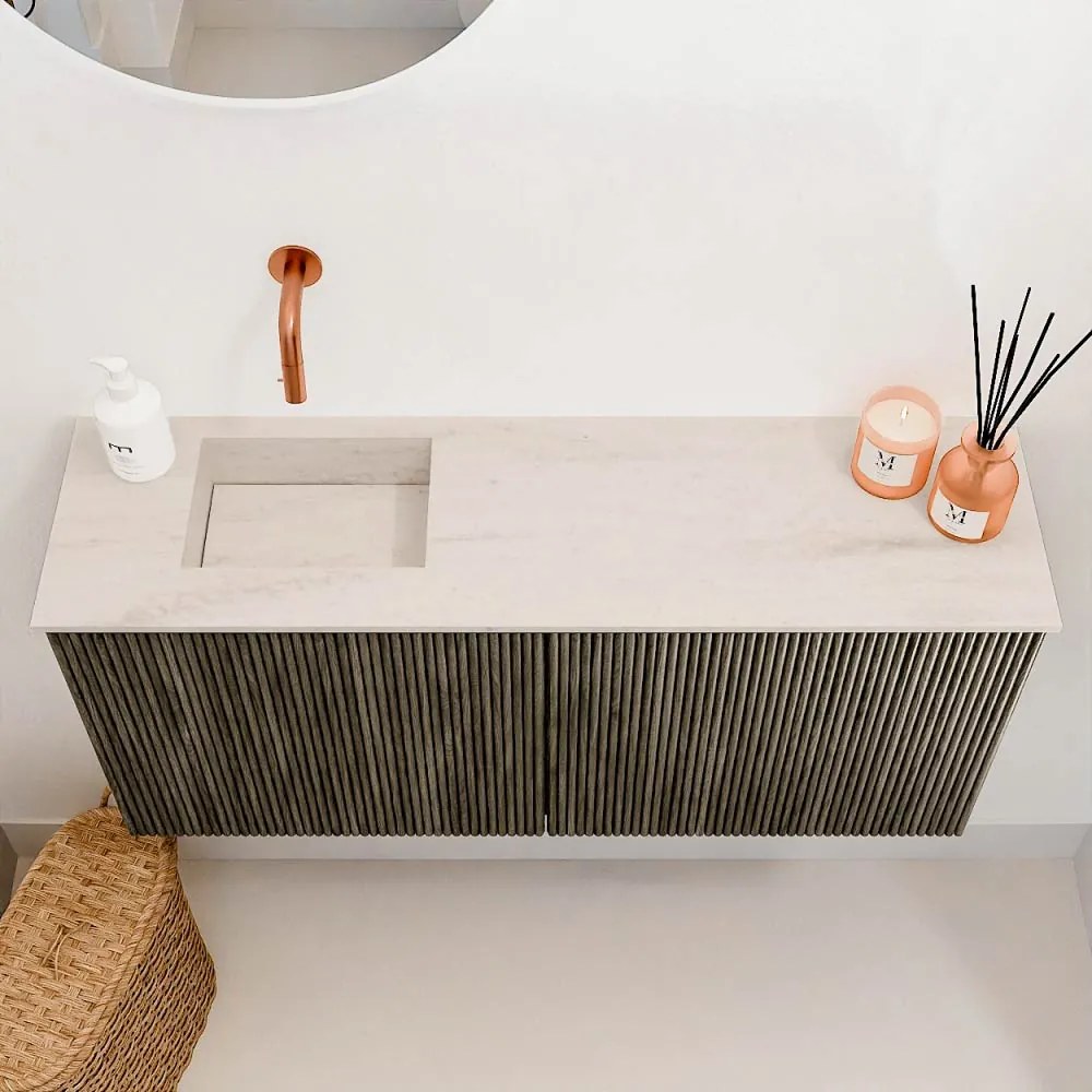 Mondiaz Joya DLux 90cm toiletmeubel shadow met wastafel faye links zonder kraangat meli