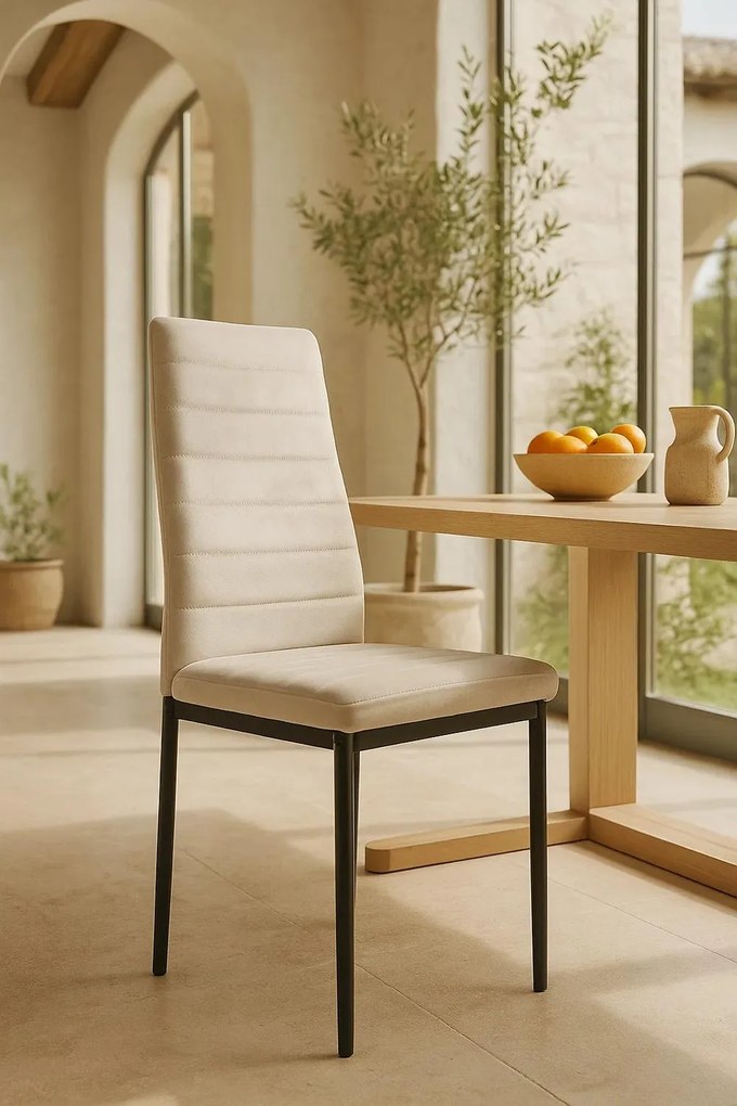 Set 4 Lauter Fluwelen Stoelen