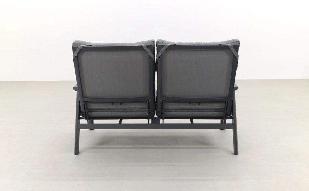 Azoren 2-zitsbank verstelbaar - Antraciet OP=OP