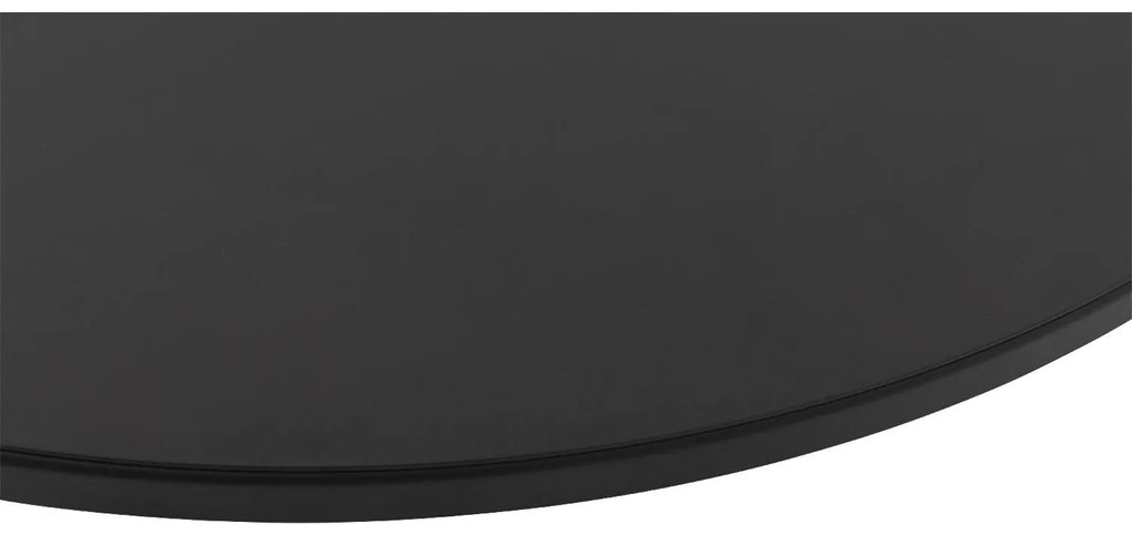 Goossens Salontafel Oda rond, metaal zwart, elegant chic, 60 x 37 x 60 cm