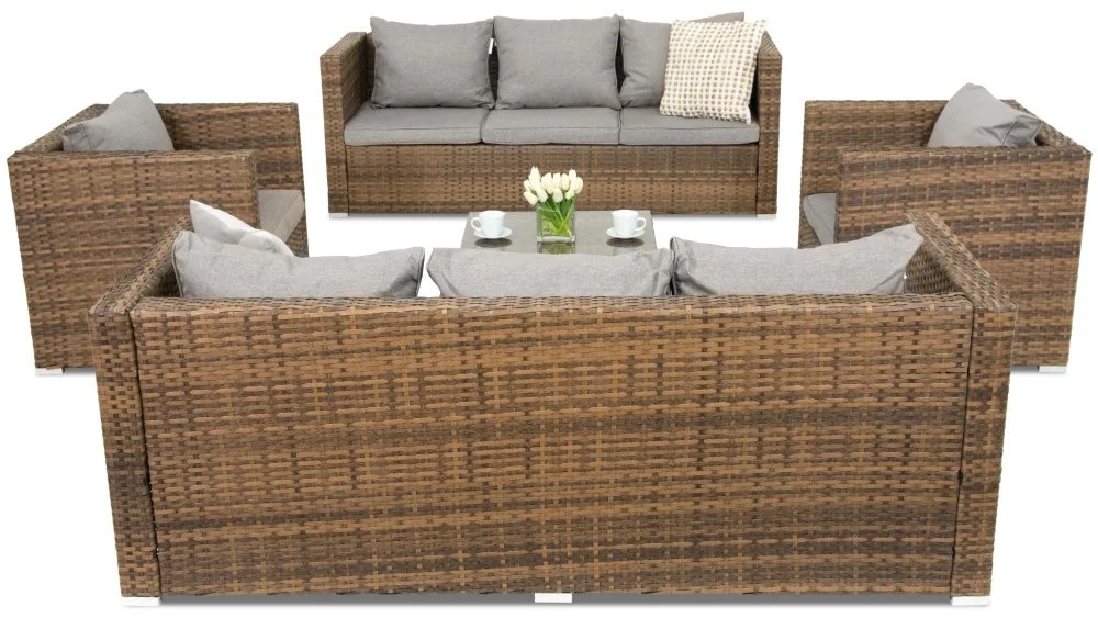 Roma Coffee 8 Tuinpunt bruin technorattan tuinmeubelen