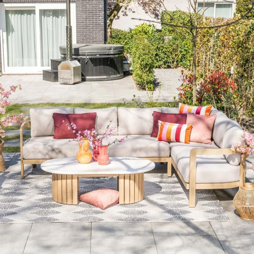 Garden Impressions Sirocco loungeset 3-delig rechts - acacia - grey sand