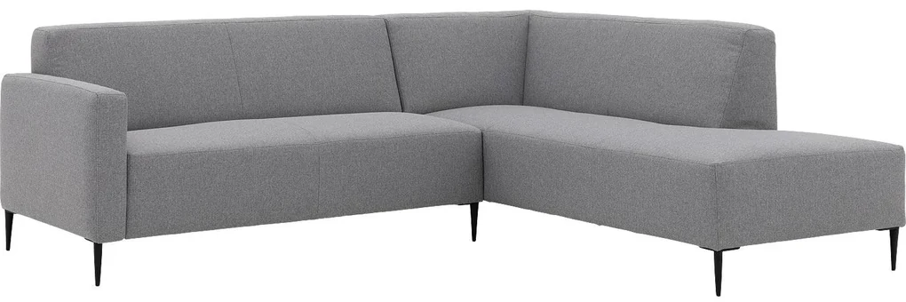 Goossens Bank Key West grijs, stof, 2,5-zits, modern design met ligelement rechts