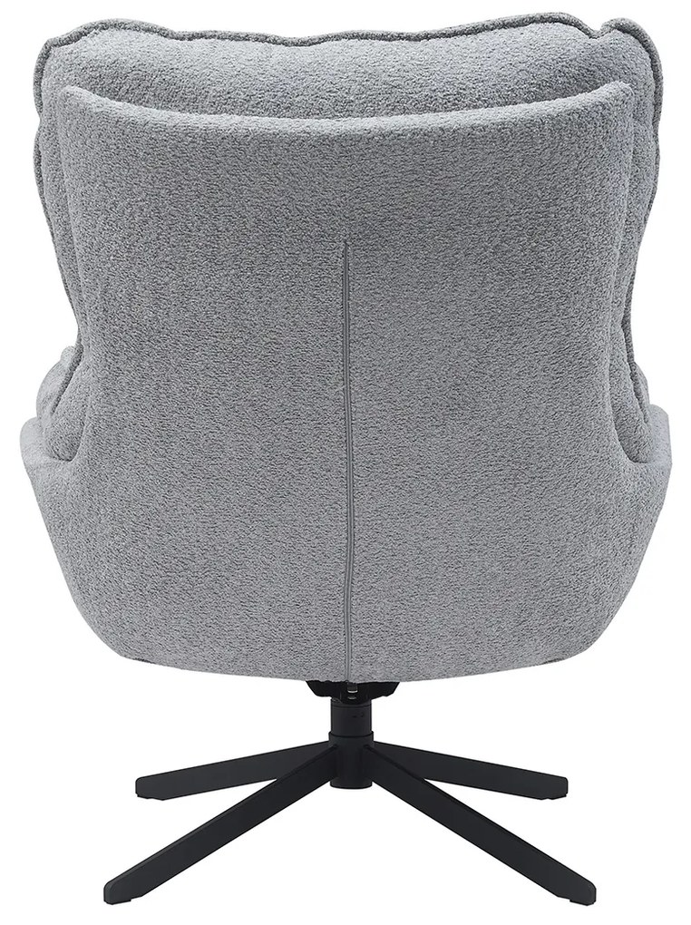 Starfurn Vera Fauteuil Chenille Stof Lichtgrijs Draaibaar