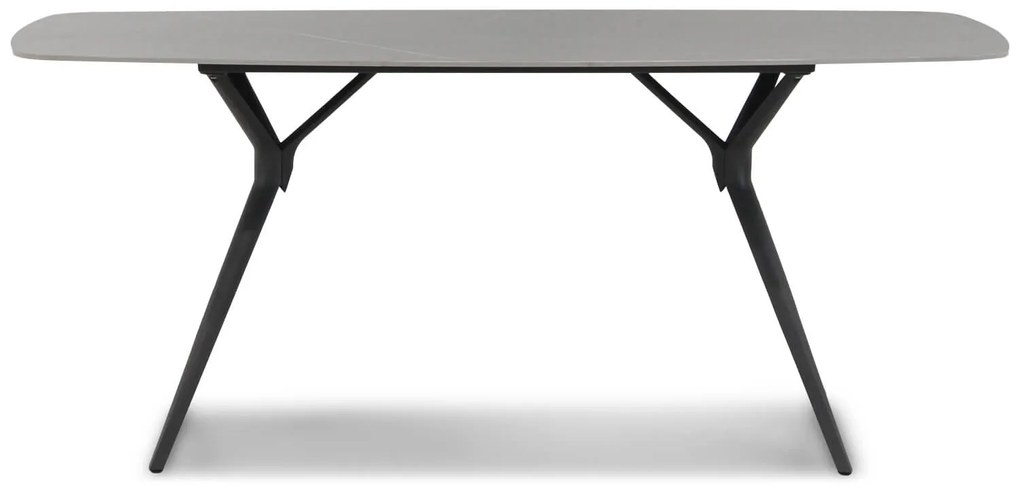 Dining Tuintafel rechthoekig 180 x 90 cm Aluminium Grijs Valerio