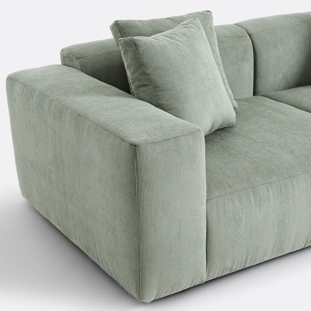 3-zitsbank van fijn ribfluweel, LIORA