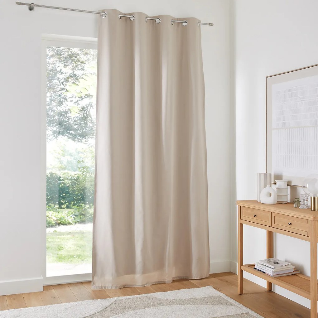 Katoenen verduisteringsgordijn met oogjes, Scenario