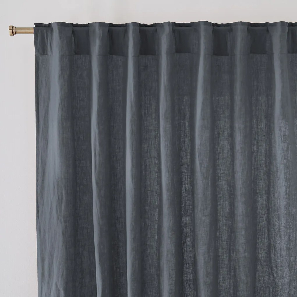 Gewassen linnen gordijn met verborgen lussen Onega