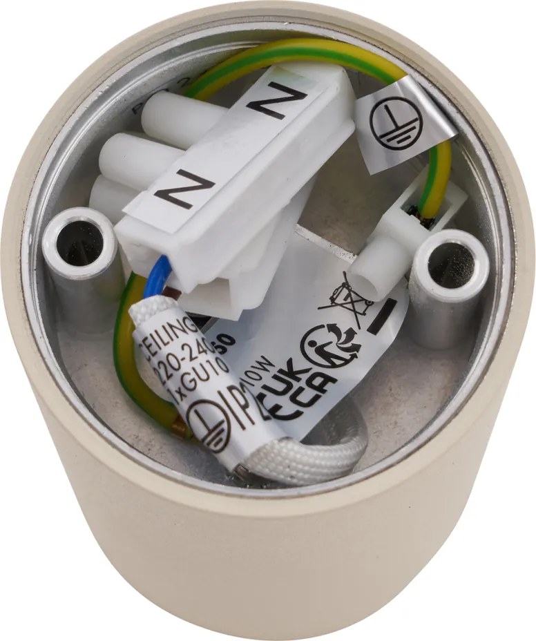 Set van 4 moderne opbouwspots beige GU10 50mm rond - Tuba