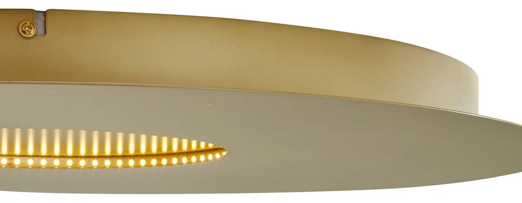Moderne plafondlamp goud 60cm incl. LED 3-staps dimbaar - Morning Modern rond Binnenverlichting Lamp