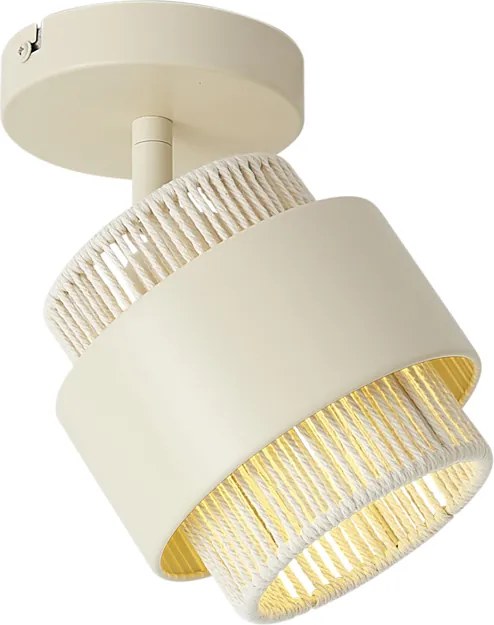 Moderne spot beige met touw draai- en kantelbaar - Kora