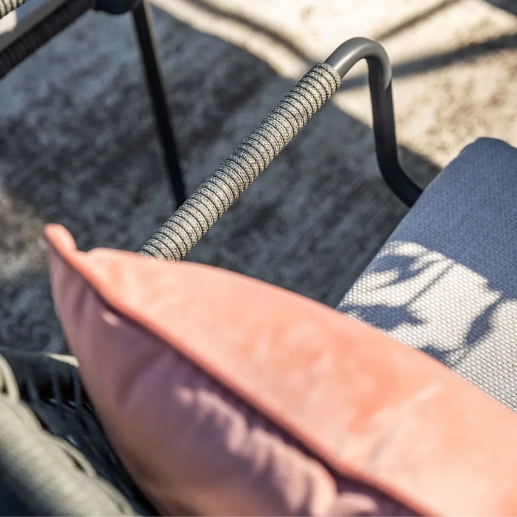 Garden Impressions Natas tuinstoel stapelbaar grijs - 4 stuks