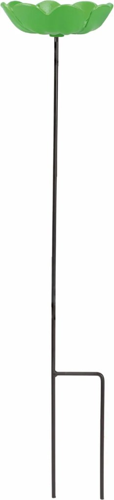 Bûten Home &amp; Gift Feeder Stake Geluksklavertje Vogelvoederschaal - 72 cm - Groen - Metaal