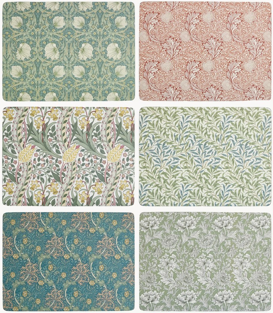 Placemats Morris & Co, 6-delig