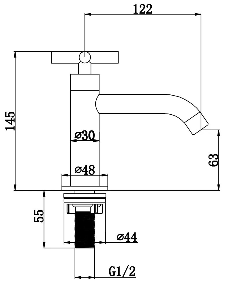 Differnz Force fonteinset keramiek met frame en kruiskraan chroom