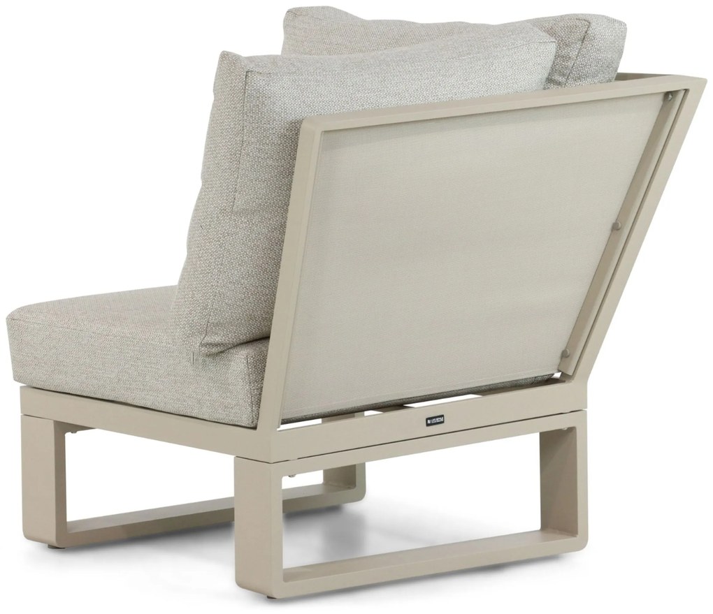 Hoek loungeset 5 personen Aluminium/Polywood (teakfinish) Taupe  Lifestyle Garden Furniture Lezo