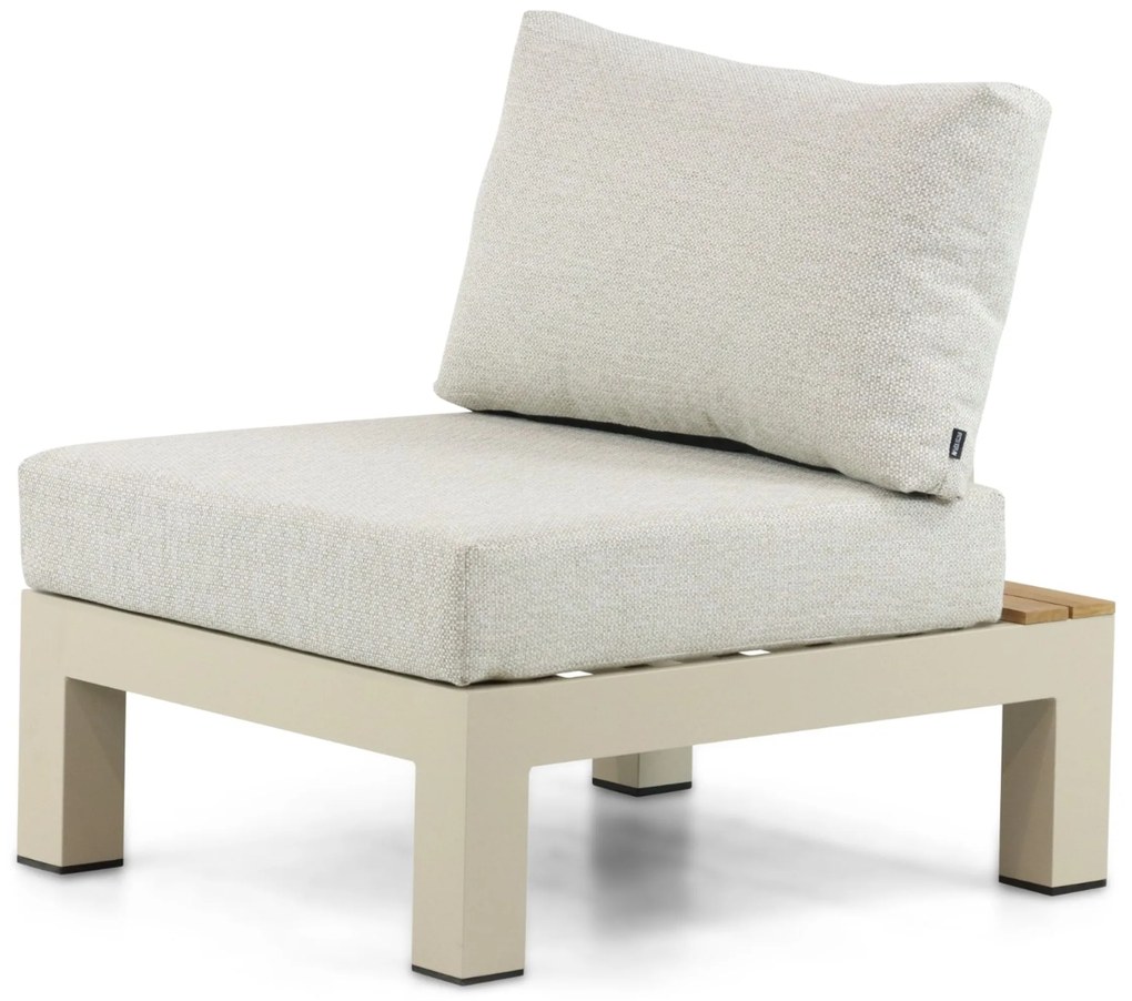 Loungeset 6 personen Aluminium/Teak Taupe Lifestyle Garden Furniture Vittoria