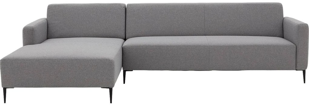 Goossens Key West grijs, stof, 3-zits, modern design