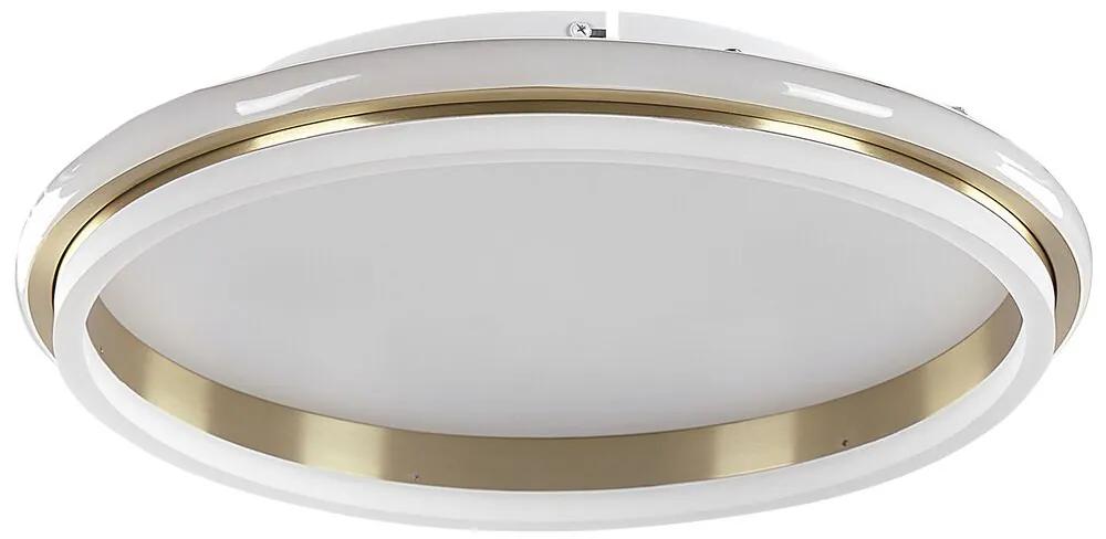 Metalen LED-plafondlamp ⌀ 64 cm Wit en Goud TAPING Beliani