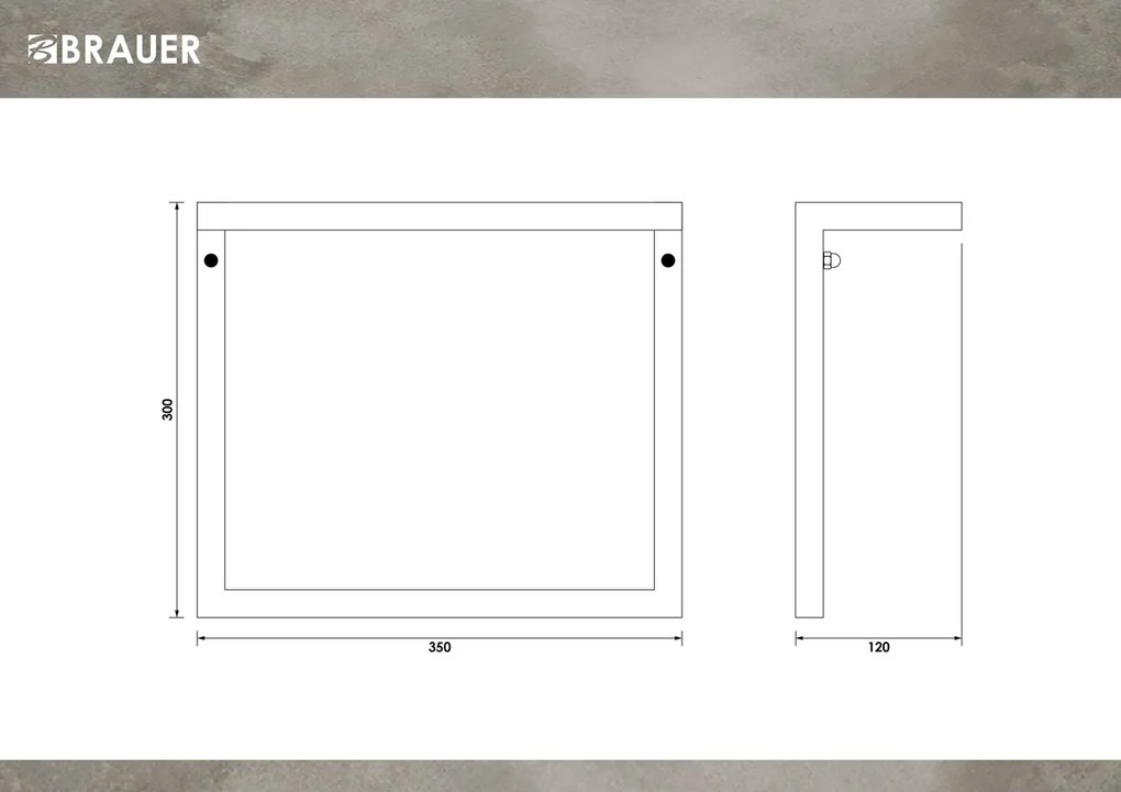 Brauer handdoekrek 35cm koper geborsteld PVD