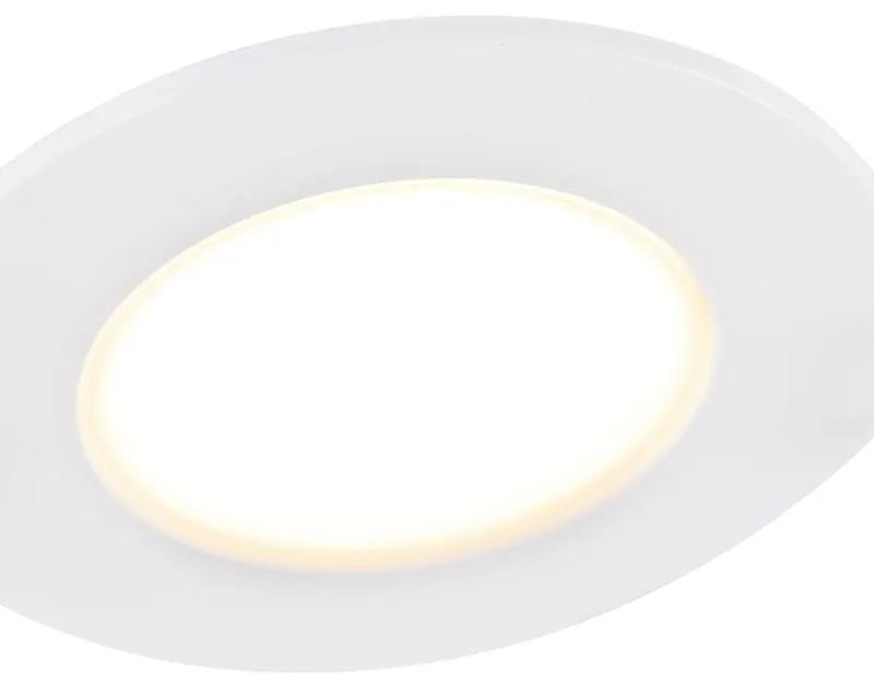 Buitenlamp Set van 6 inbouwspots wit incl. LED 3-staps dimbaar IP65 - Blanca Modern IP65 Buitenverlichting rond