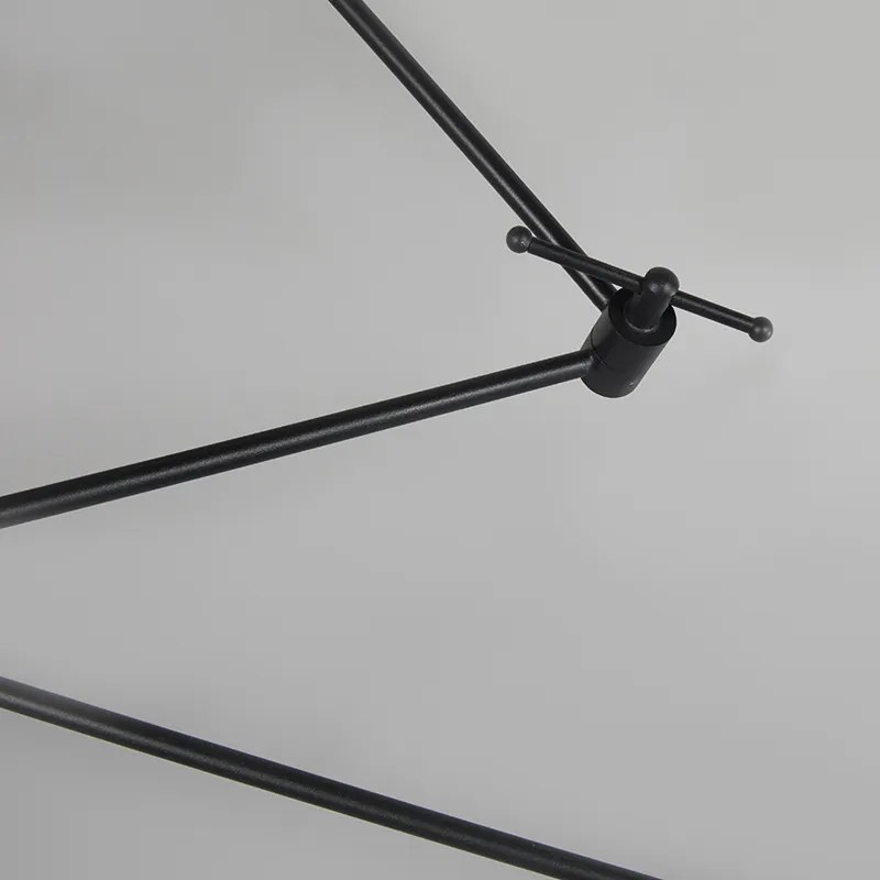 Hanglamp zwart met kap 35 cm groen verstelbaar 2-lichts - Blitz