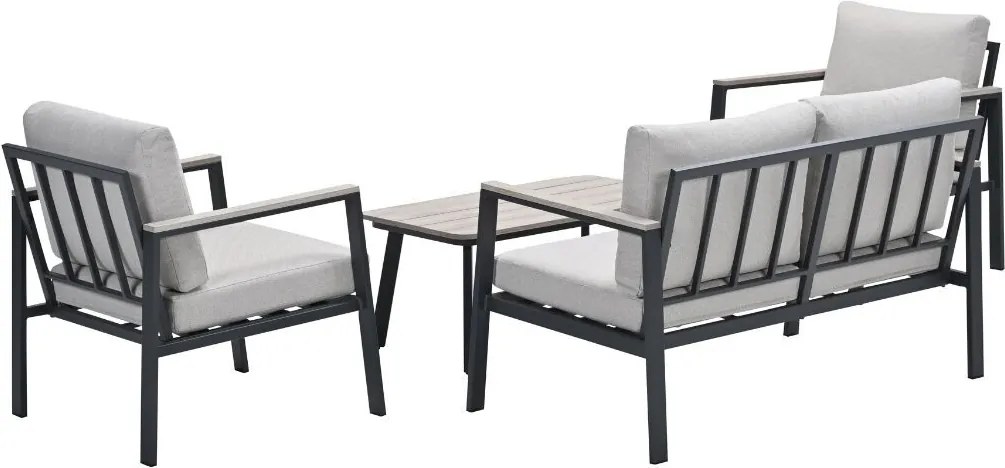 Garden Impressions Solea loungeset 4-delig - donker grijs