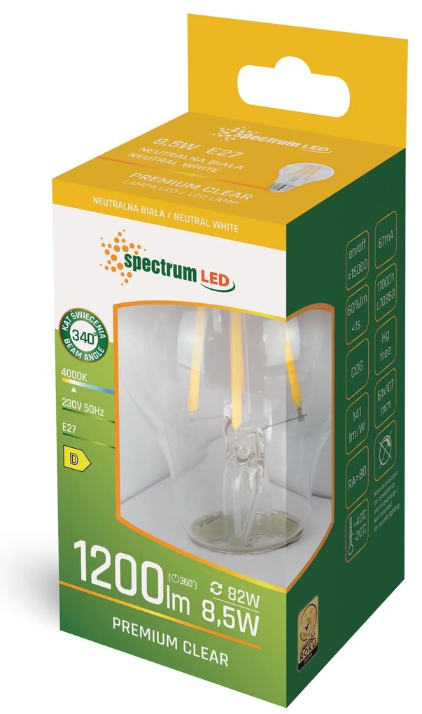 Koude LED lamp GLS E-27 8,5W WOJ+14596