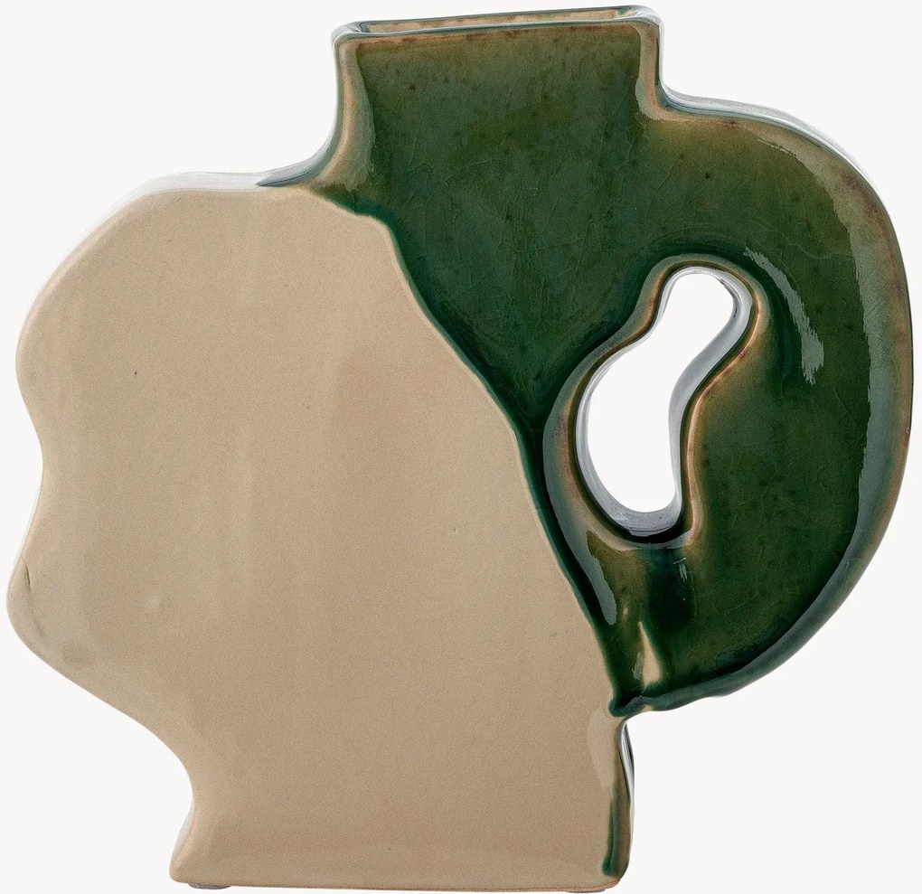 Design vaas River van steengoed, H 20 cm