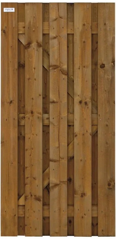 Tuindeur Timber vuren bruin geimpregneerd (90 x 180 cm) geschaafd schermdikte 4,7 cm