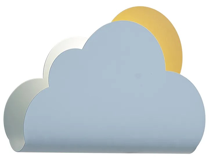Kinder wandlamp blauw wolk met zon - Cloudy