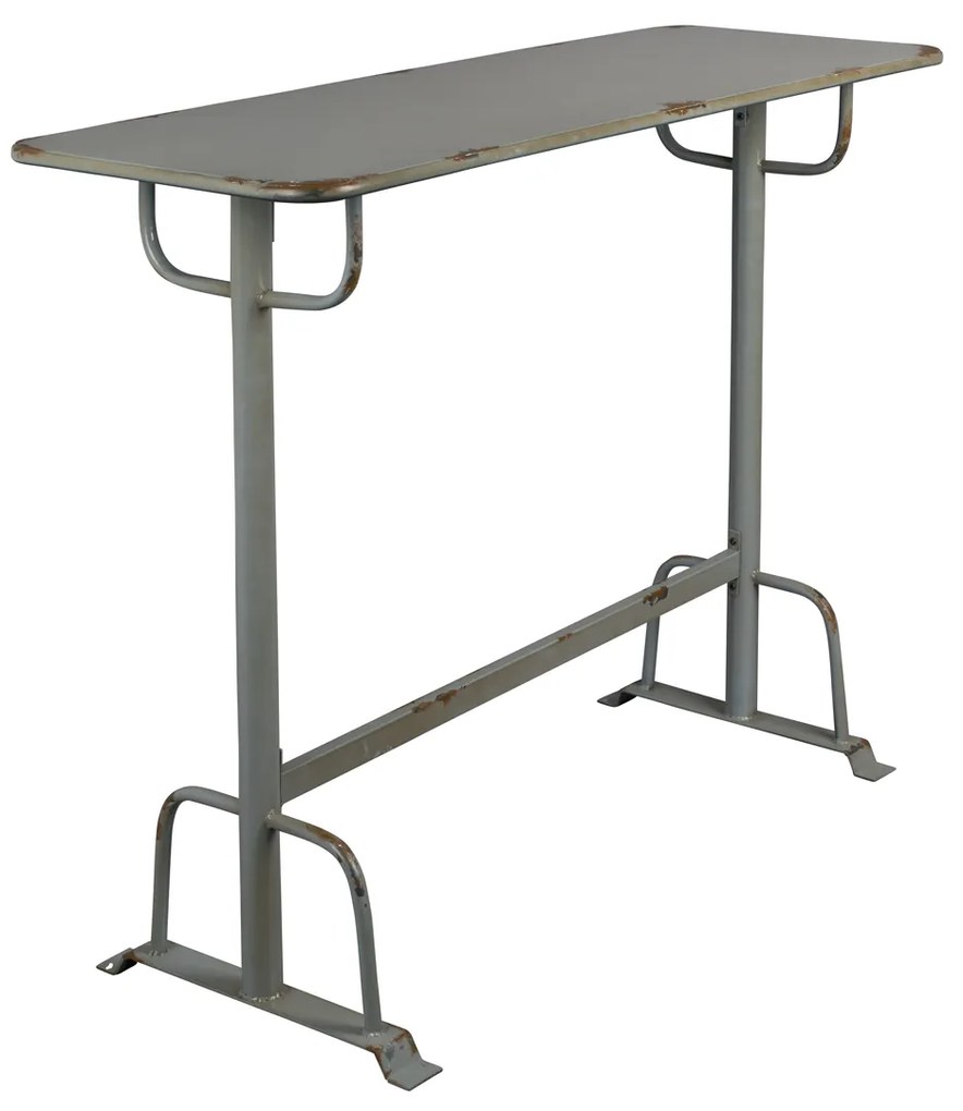 Dutchbone Declan Grijze Ijzeren Bartafel - 140 X 50cm.