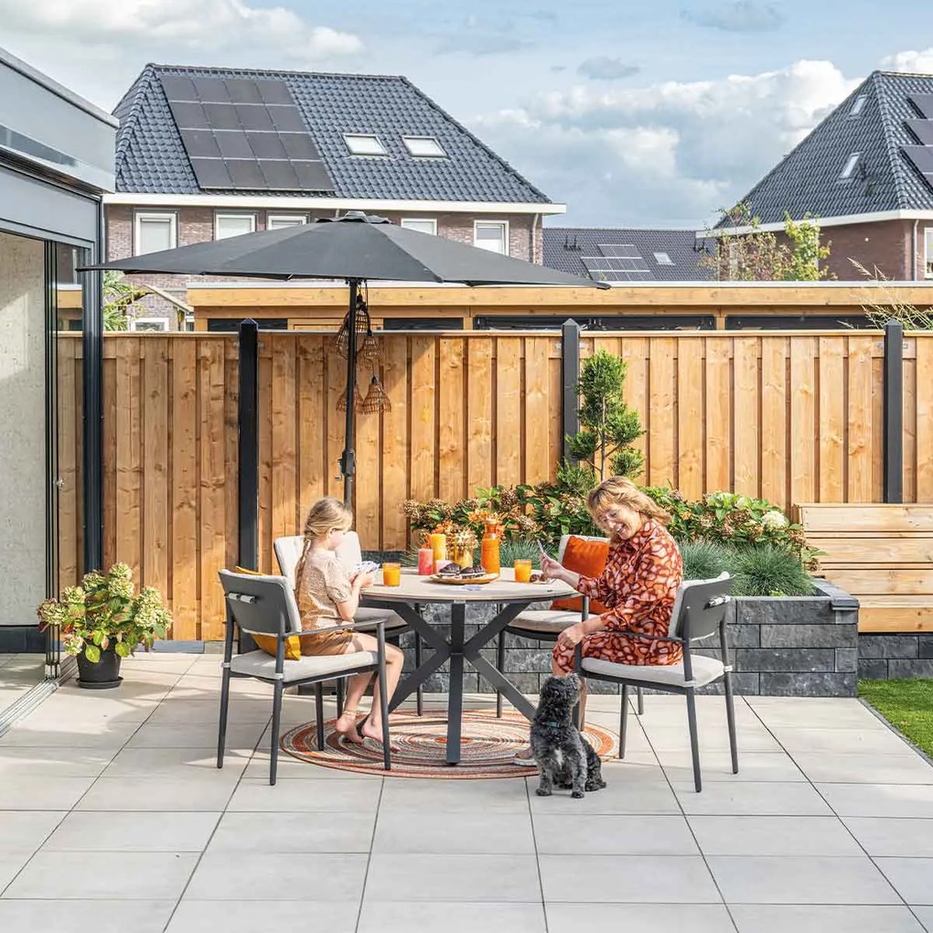 Garden Impressions Lotus parasol Ø300 cm - zwart