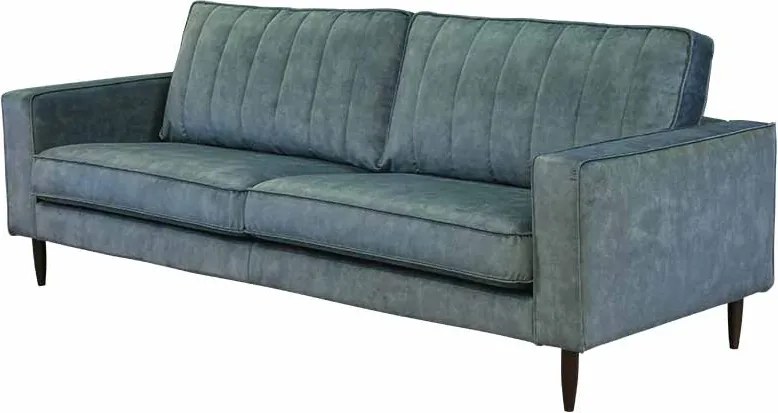 3 zitsbank - Linje - velours Adore blauw 158