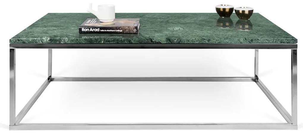 TemaHome Prairie Salontafel Van Groen Marmer-chroom - 120 X 75cm.