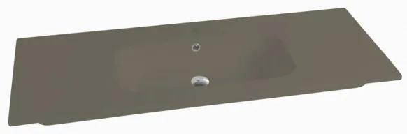 Nemo Spring Nubes tablet porselein 1 wastafel met kraangat met overloop 1210 x 465 x 170 mm taupe QS12146155