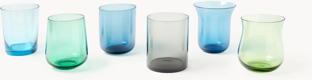 Mondgeblazen glazen Goblet, 6-delig