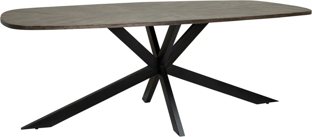 Ovale Eettafel Bruin Mango 240x110cm - 240 X 110cm.