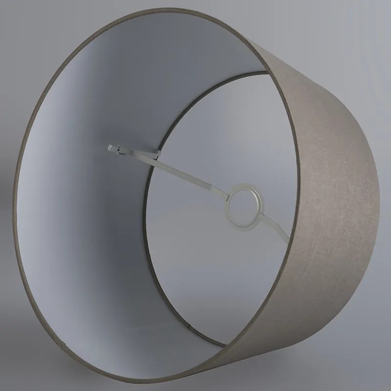 Moderne hanglamp wit met kap 45 cm taupe - Combi 1