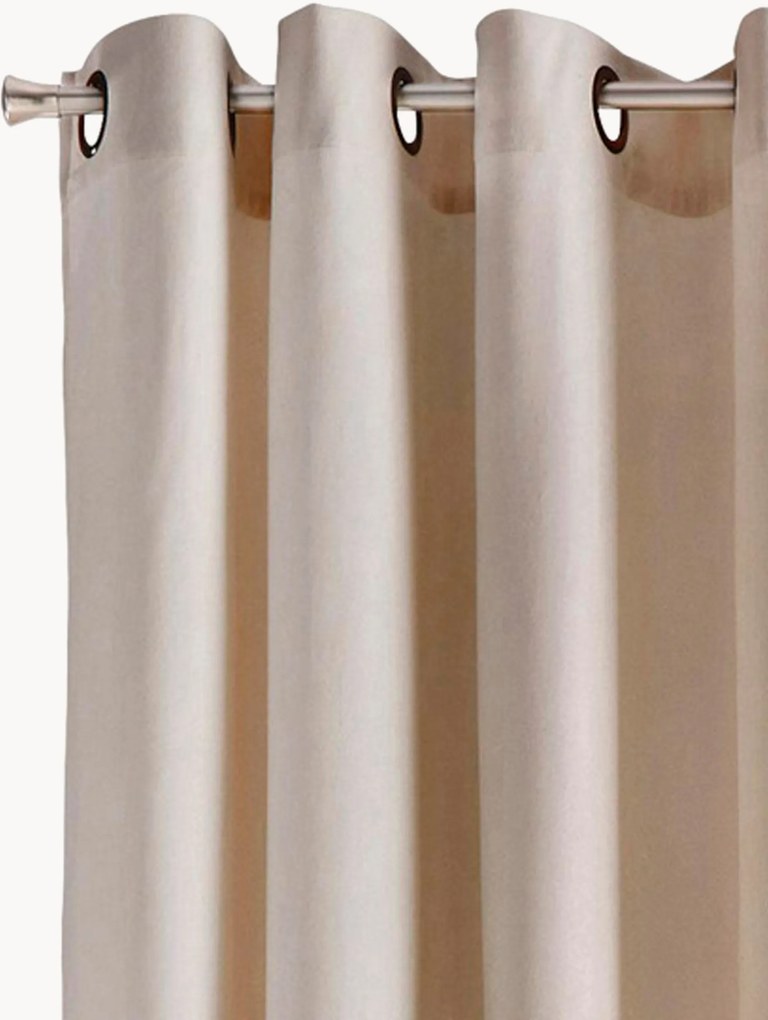 Fluwelen dim-out gordijnen Nora met ringen, 2-delig, B 140 cm