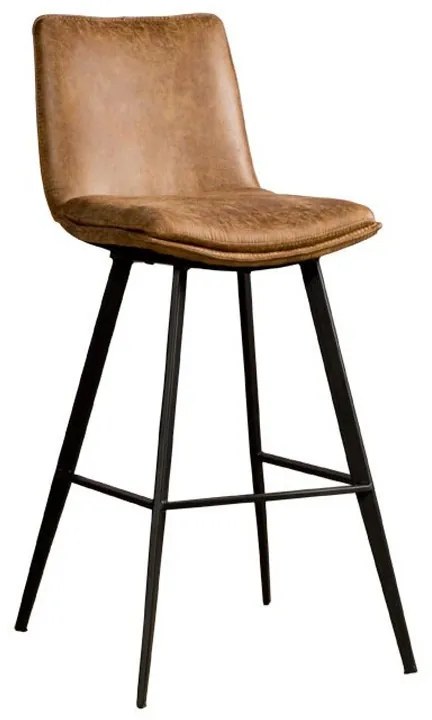 Tower Living Industriele Barkruk Met Voetensteun Cognac Pamplona