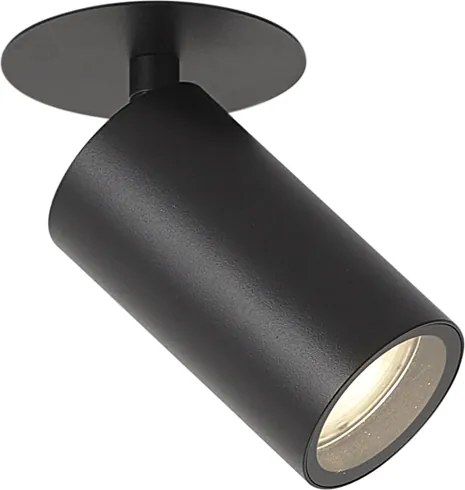 Moderne inbouwspot zwart GU10 50mm IP44 - Chels