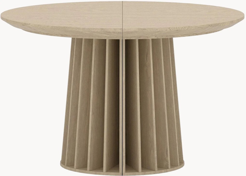 Ronde uitschuifbare eettafel Dope met houtlook, Ø 120-210 cm