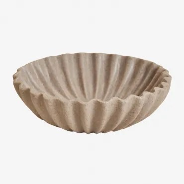 Avelin Decoratieve Schaal Van Hars Ø25 Cm & Licht Zandbruin - Sklum