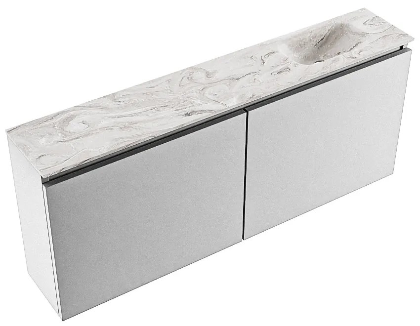 Mondiaz Ture DLux toiletmeubel 120cm plata met wastafel glace rechts zonder kraangat