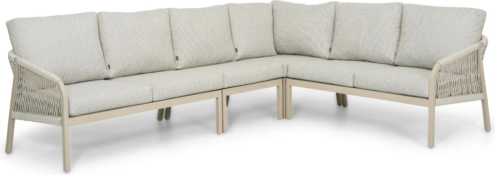 Hoek loungeset 6 personen Rope Taupe  Lifestyle Garden Furniture Biagio