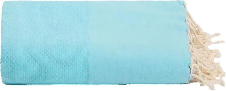 Plaid of grand foulard turquoise katoen